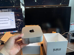 The Mac mini is so small and light